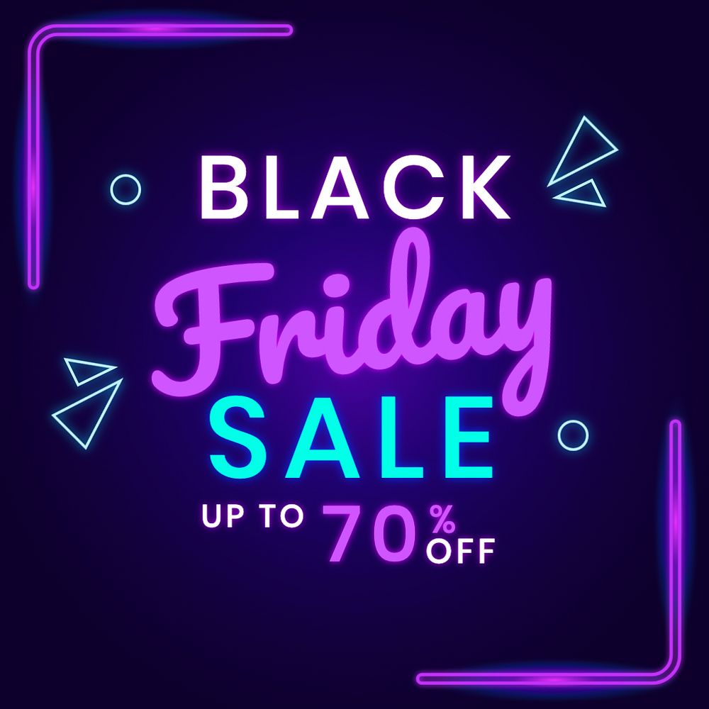 Black Friday sale Instagram post template, editable text & design