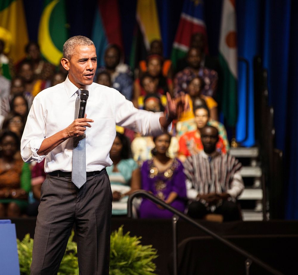 President Obama addresses the Mandela Washington Fellows.