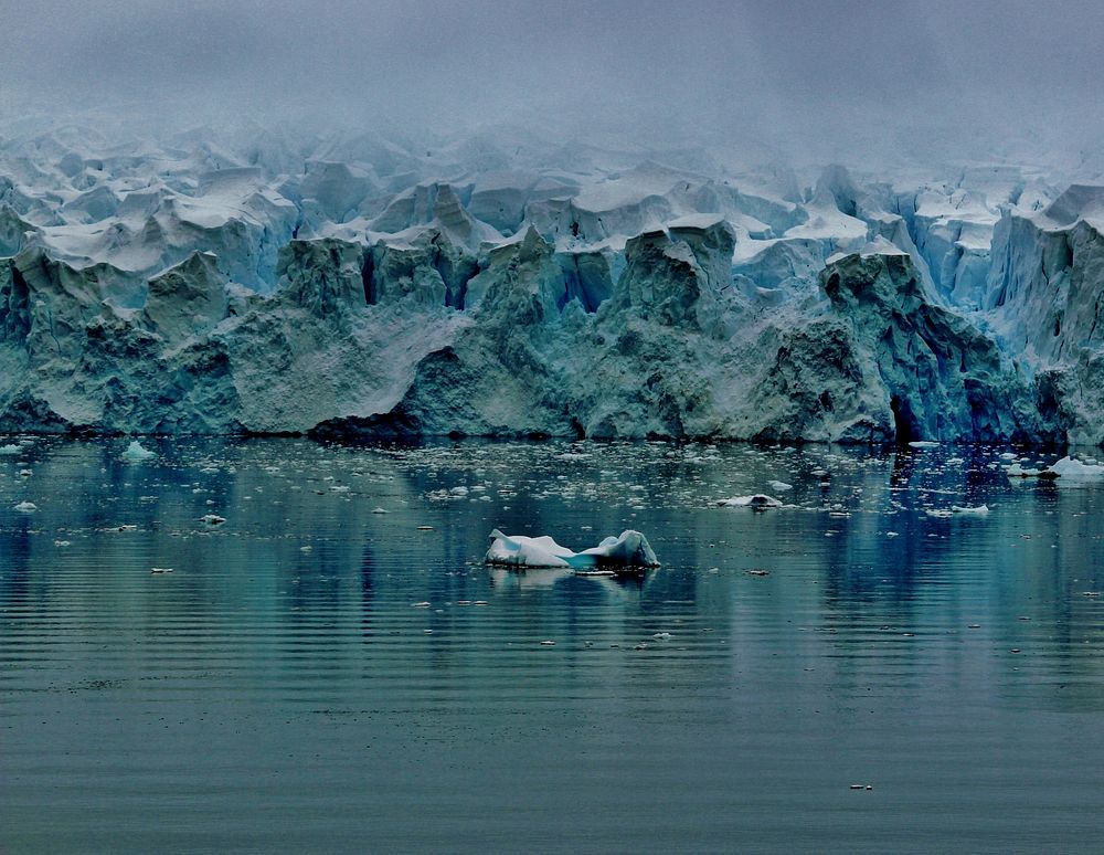Glaciers in Antarctic sea. Free public domain CC0 photo.