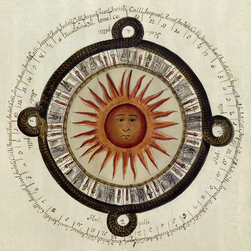 Sun horoscope artwork. Free public domain CC0 photo.