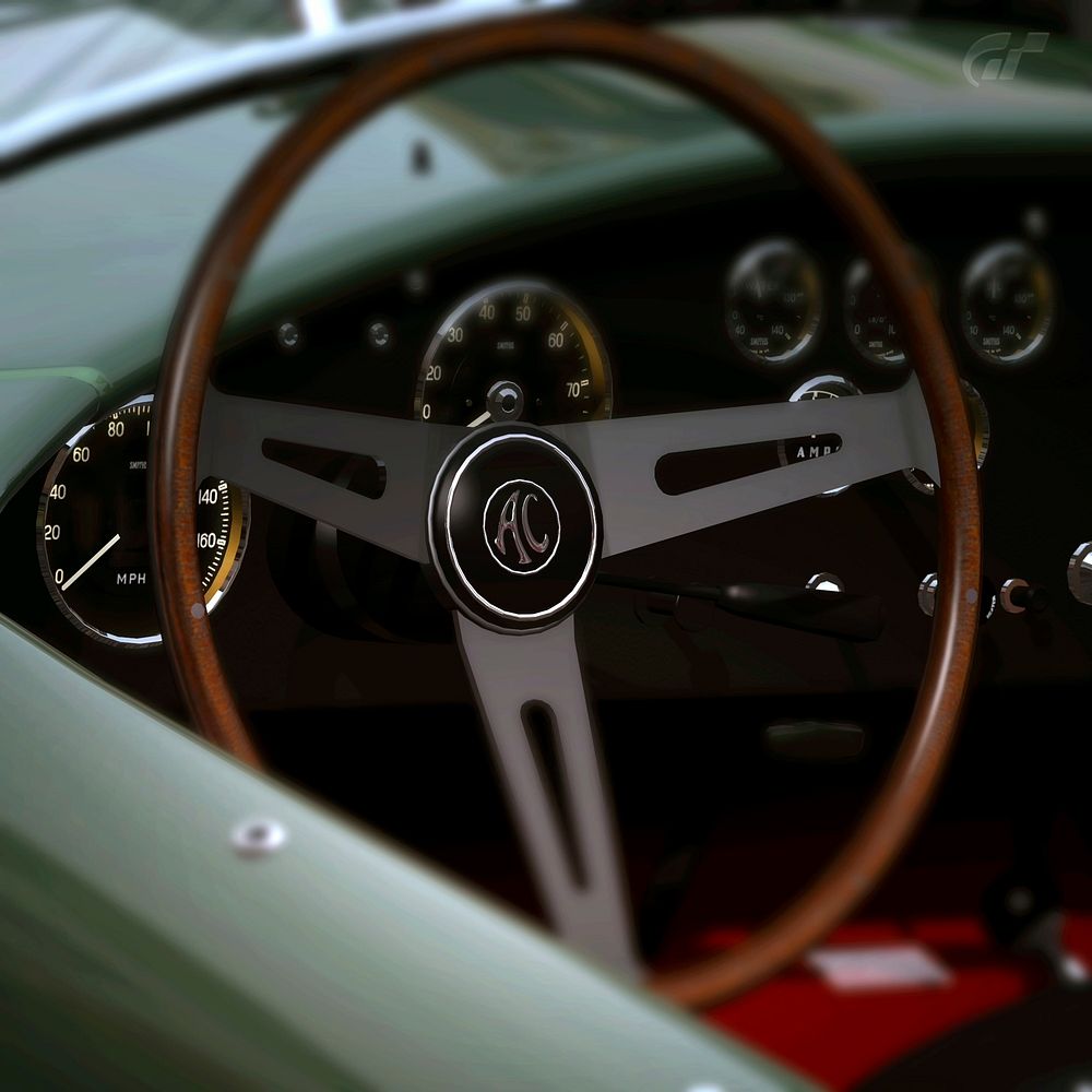 AC steering wheel, vintage car, location unknown, 19 October 2013.