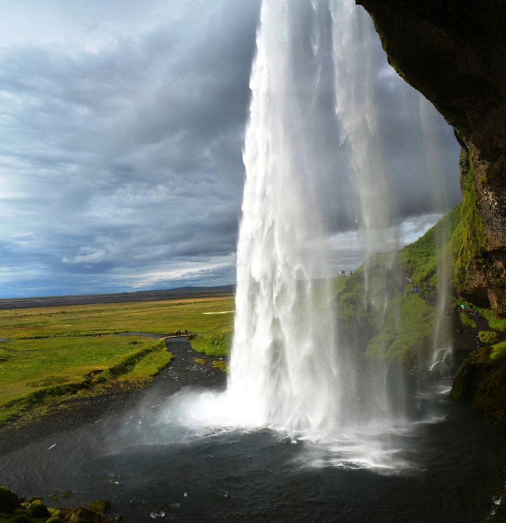 Seljalandsfoss Waterfall in Iceland. Free public domain CC0 image.