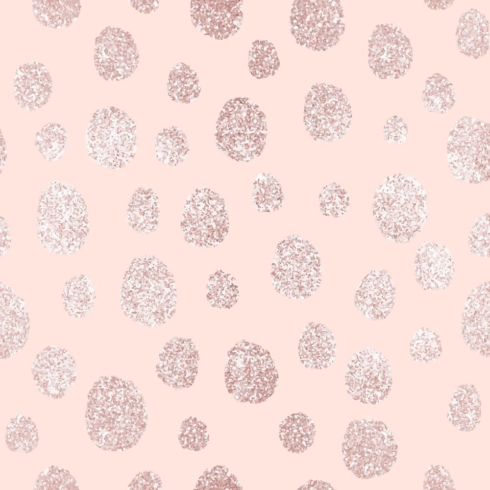 Polka dots pink seamless pattern, cute fancy girly background vector