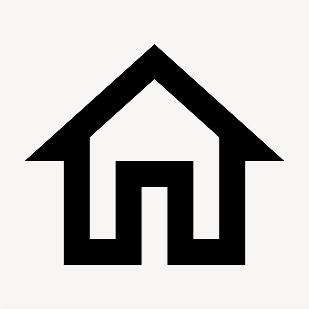 Home outlined icon for business website psd
