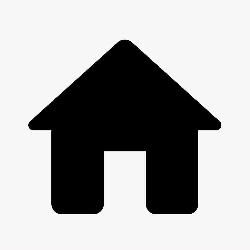 Home round icon for social media application vector