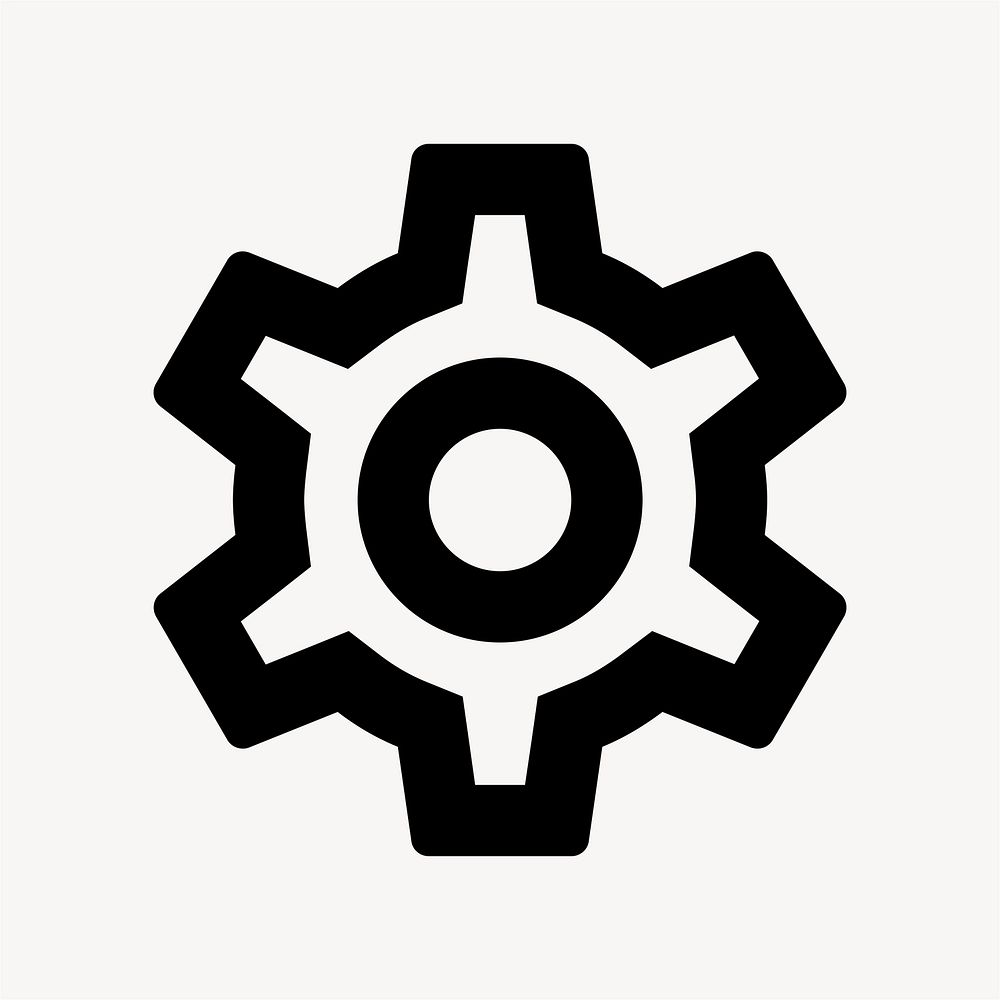 Cog outlined icon, for  business website vector psd