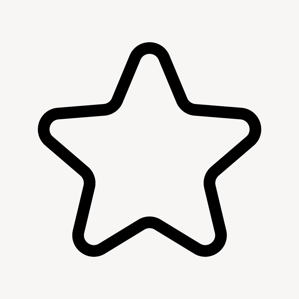 Outlined star icon, for social media app vector