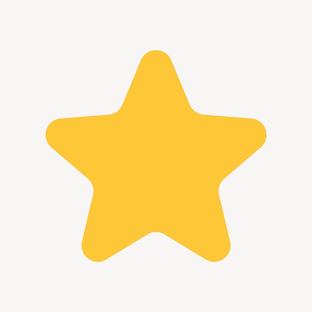 Gold star, colored icon, for social media app vector