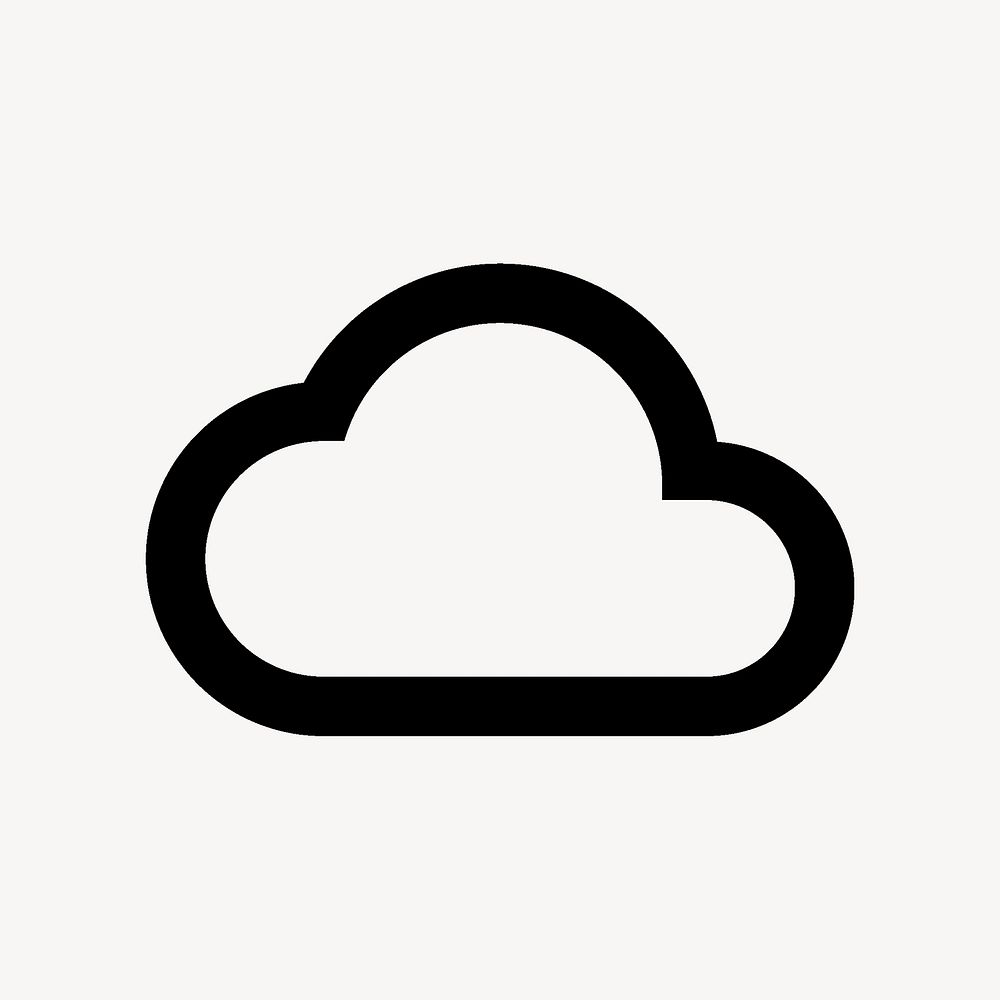 Cloud queue icon for apps & websites, outlined vector design