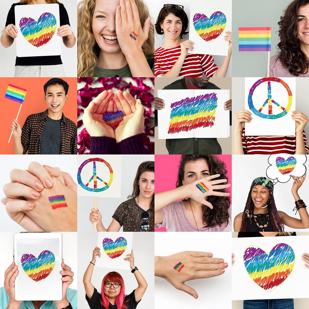 LGBT Lesbian Gay Pride Equality Human Rights Studio Collage