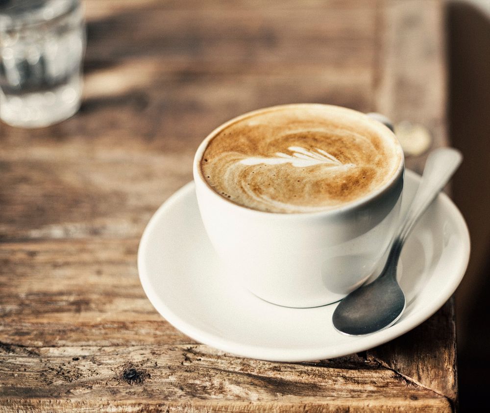 Free coffee in a cup image, public domain drink CC0 image.