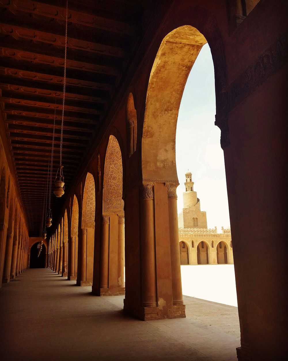 Mosque of Ibn Tulun in Cairo, free public domain CC0 image.