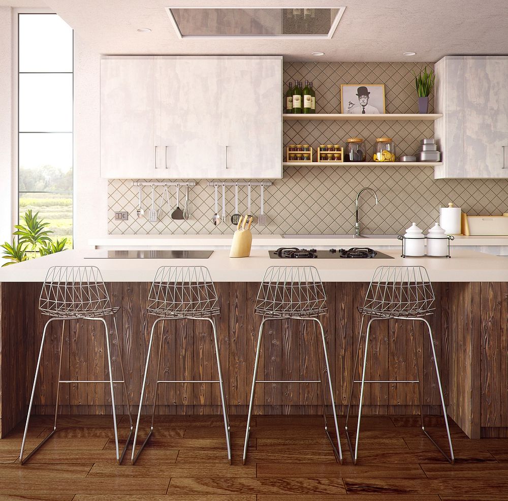 Free modern kitchen interior image, public domain CC0 photo.