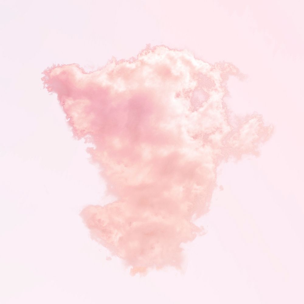 Pink cloud aesthetic sticker psd