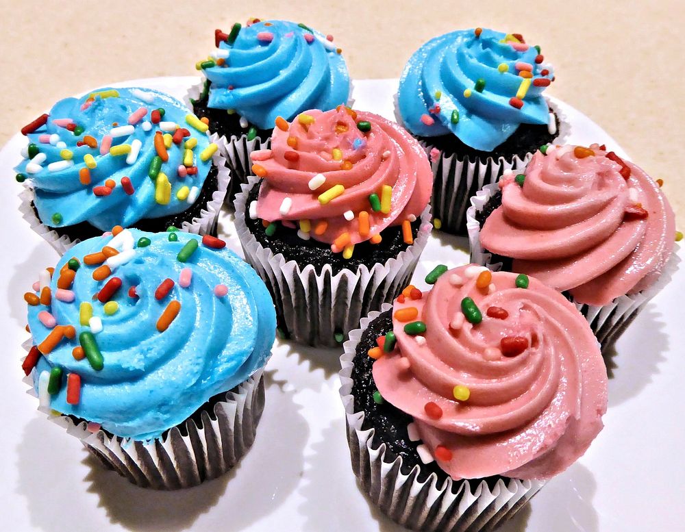 Homemade cupcake image, free public domain CC0 photo.