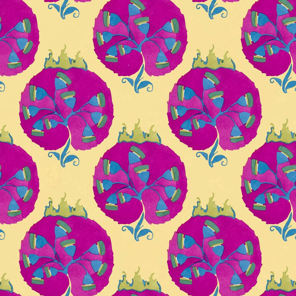 Botanical seamless pattern, pink background vector