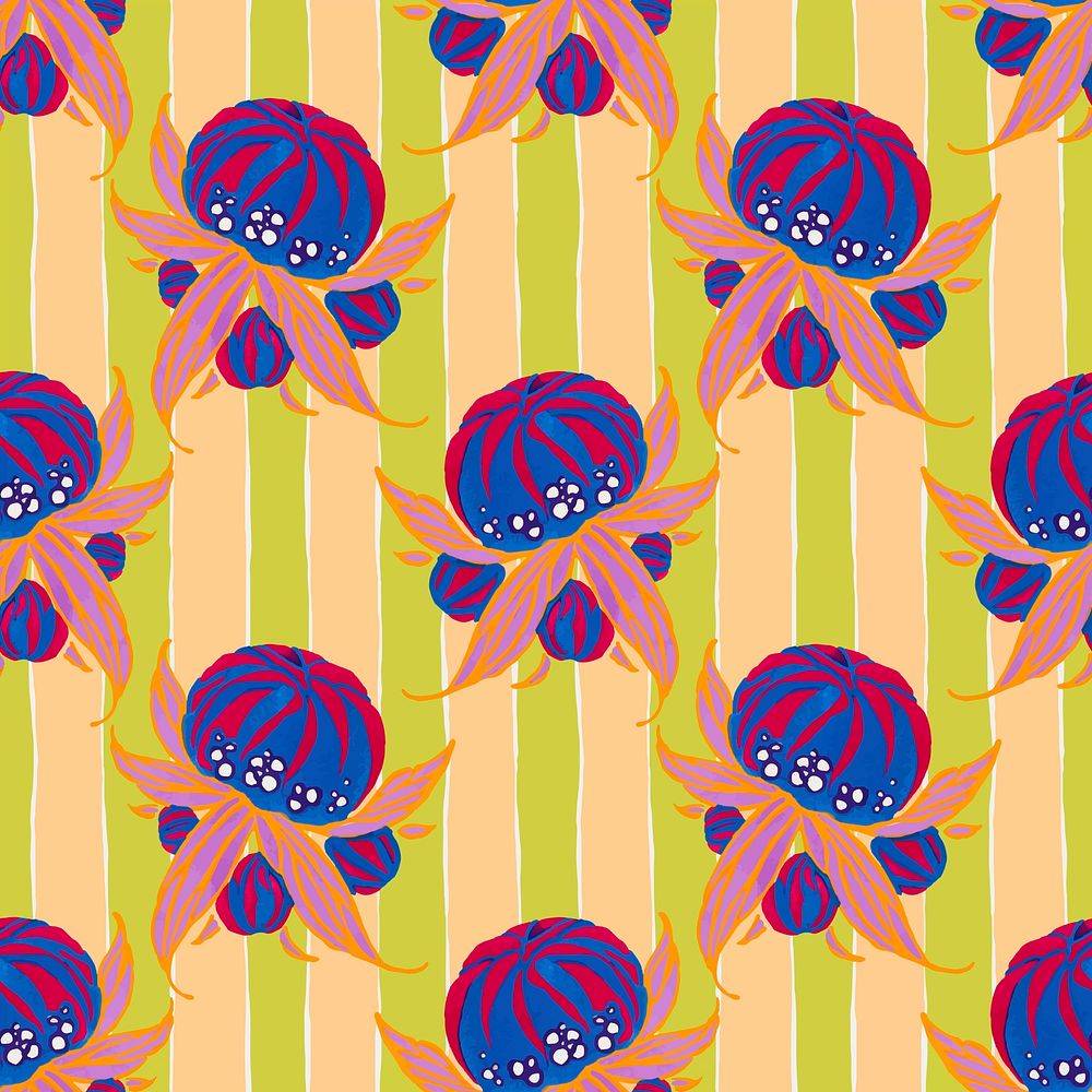 Botanical seamless pattern, colorful background vector
