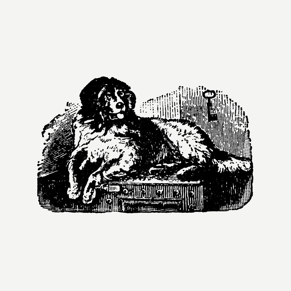 Dog sticker, black ink drawing psd, digitally enhanced from our own original copy of The Open Door to Independence (1915) by…
