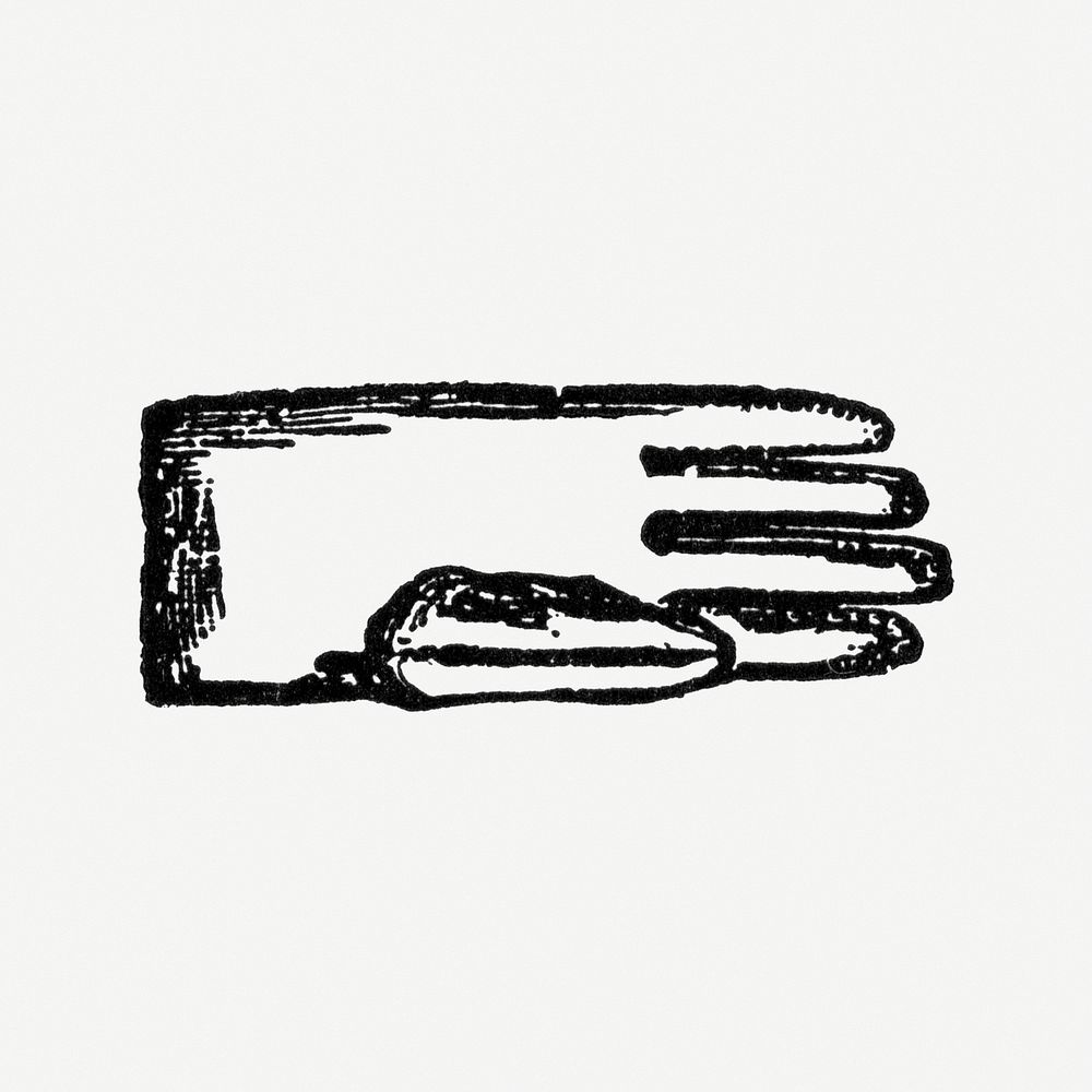 Gardener's glove hand drawn illustration, digitally enhanced from our own original copy of The Open Door to Independence…