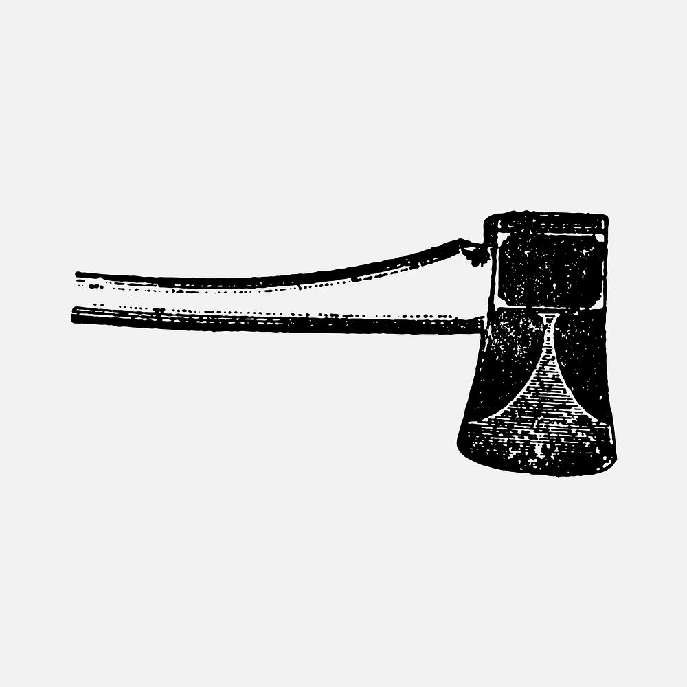 Axe clipart, black ink drawing vector, digitally enhanced from our own original copy of The Open Door to Independence (1915)…