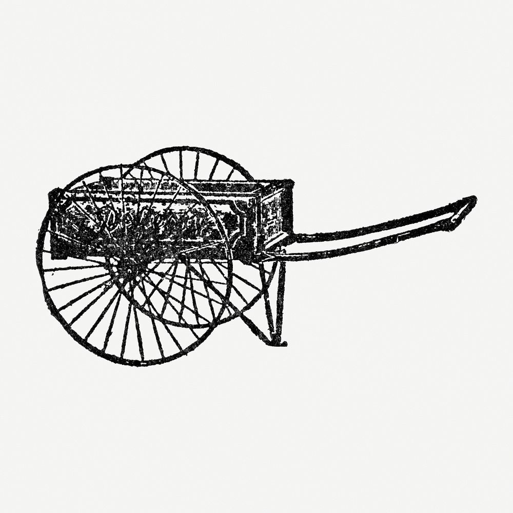 Hand cart hand drawn illustration, digitally enhanced from our own original copy of The Open Door to Independence (1915) by…
