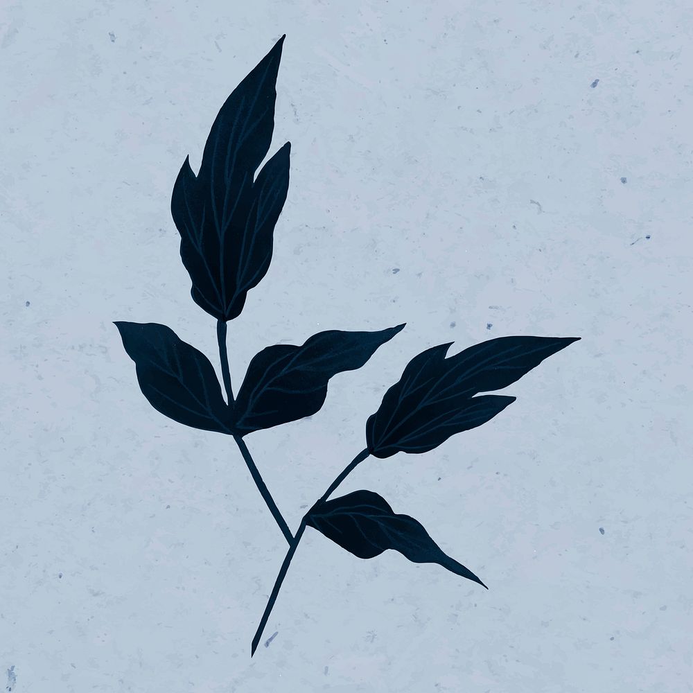 Vintage leaf design element, botanical style vector