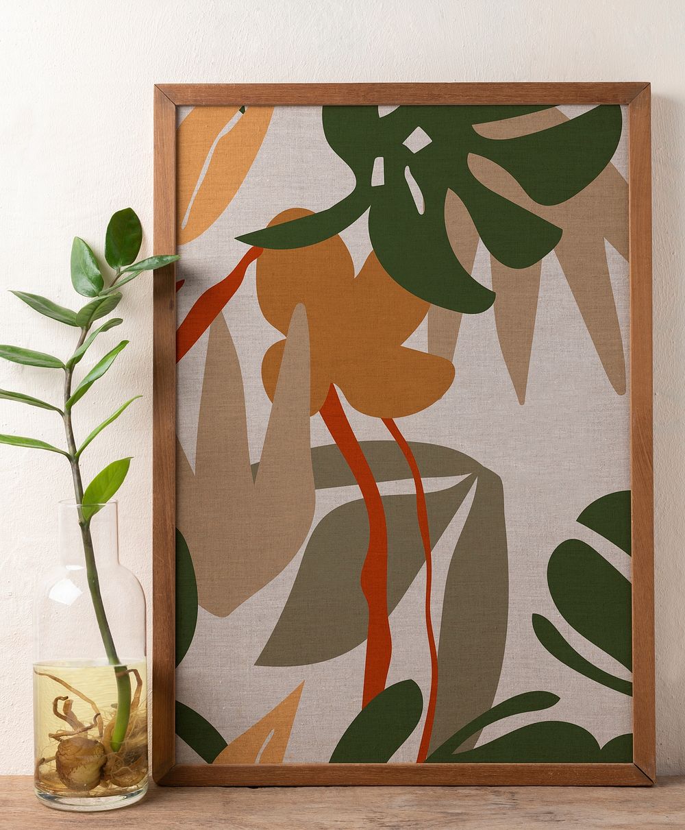 Botanical canvas, simple home decor