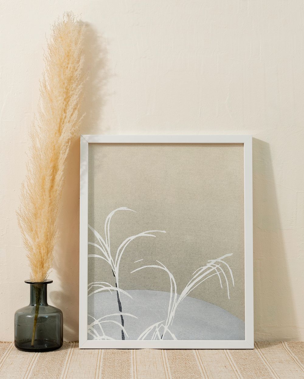 Japanese art canvas, minimal home interior design