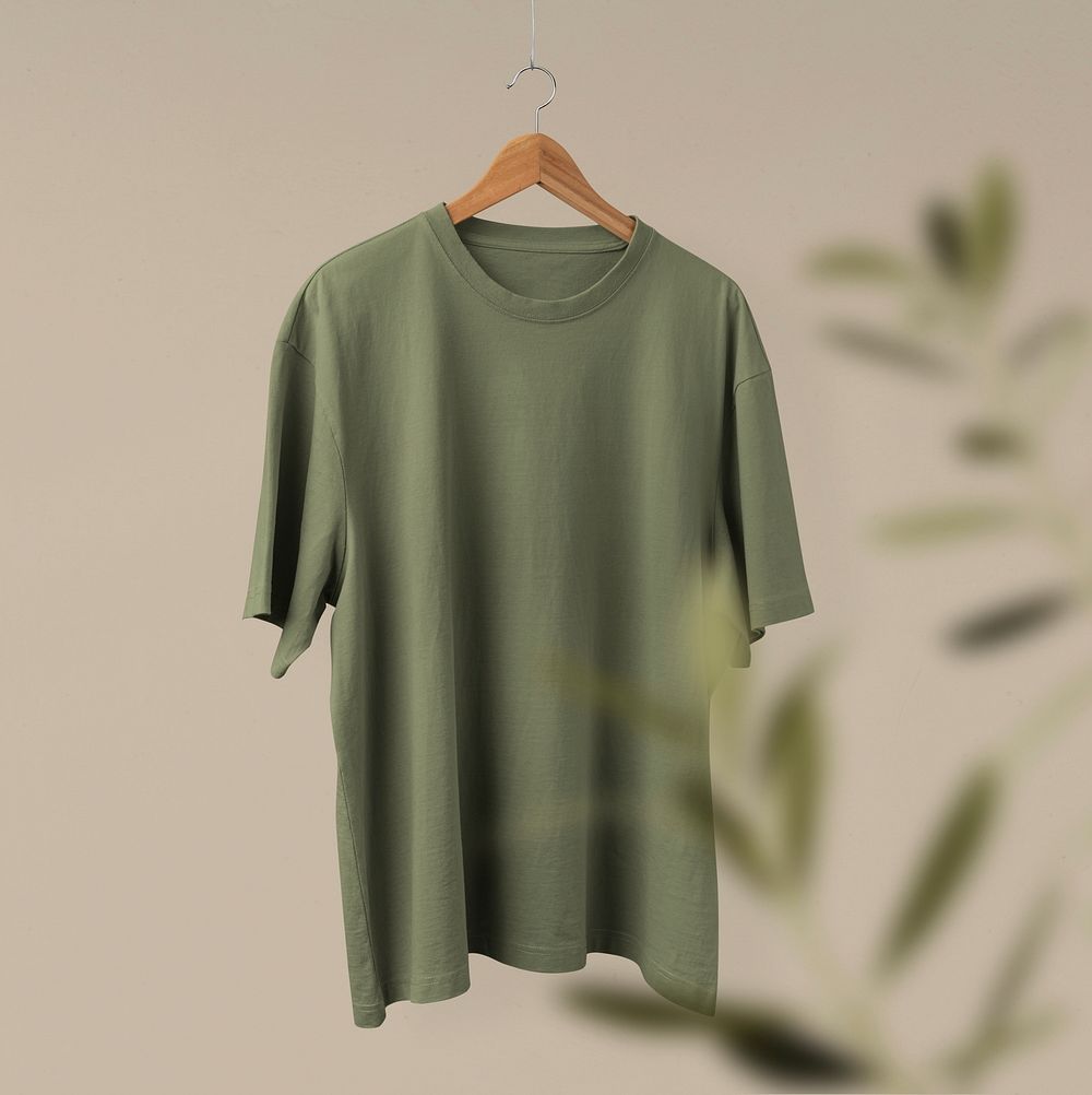 Green oversized t-shirt, casual apparel in unisex design
