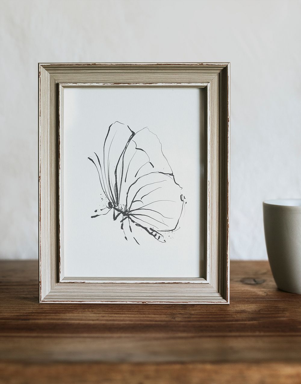 Butterfly artwork in beautiful frame