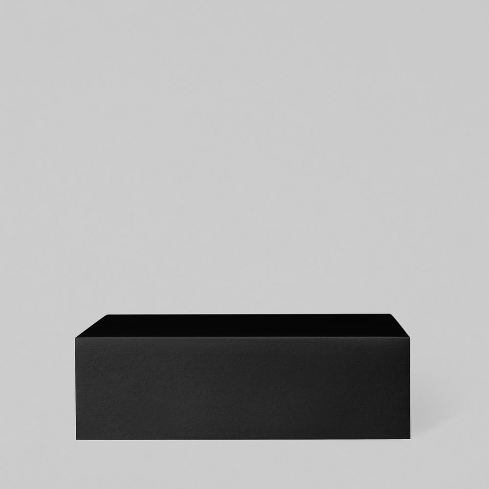 Black rectangle, geometric shape sticker, isolated object design psd
