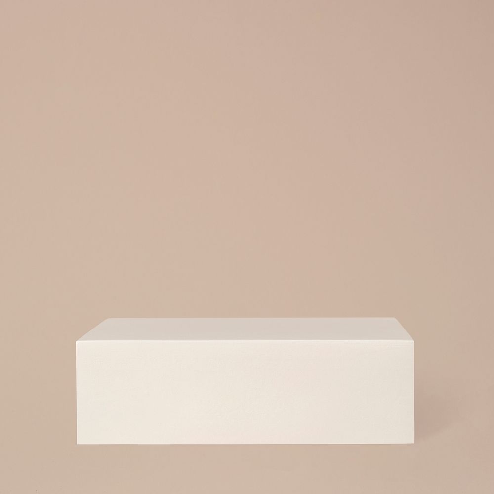 Beige product podium, rectangle shape design element