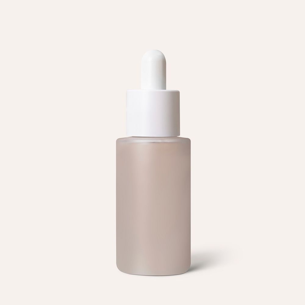 Serum bottle, beauty product packaging, blank label design