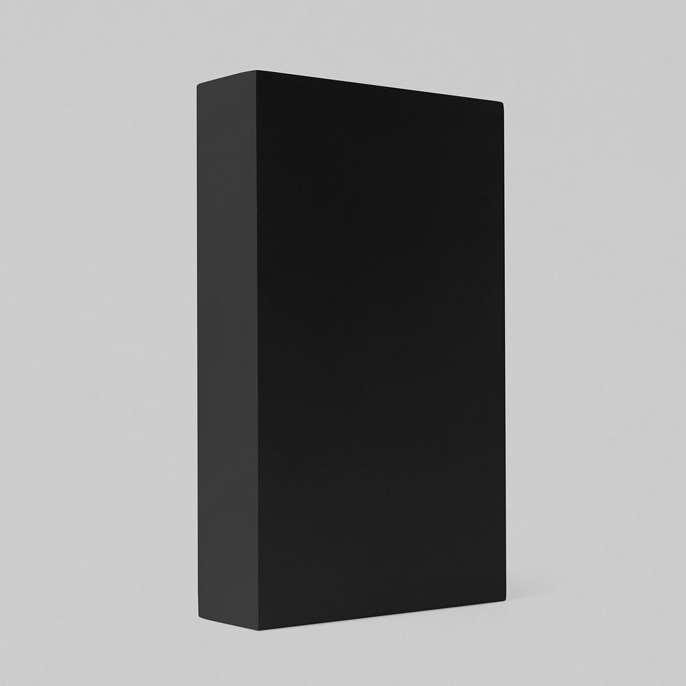 Black rectangle shape, geometric design element