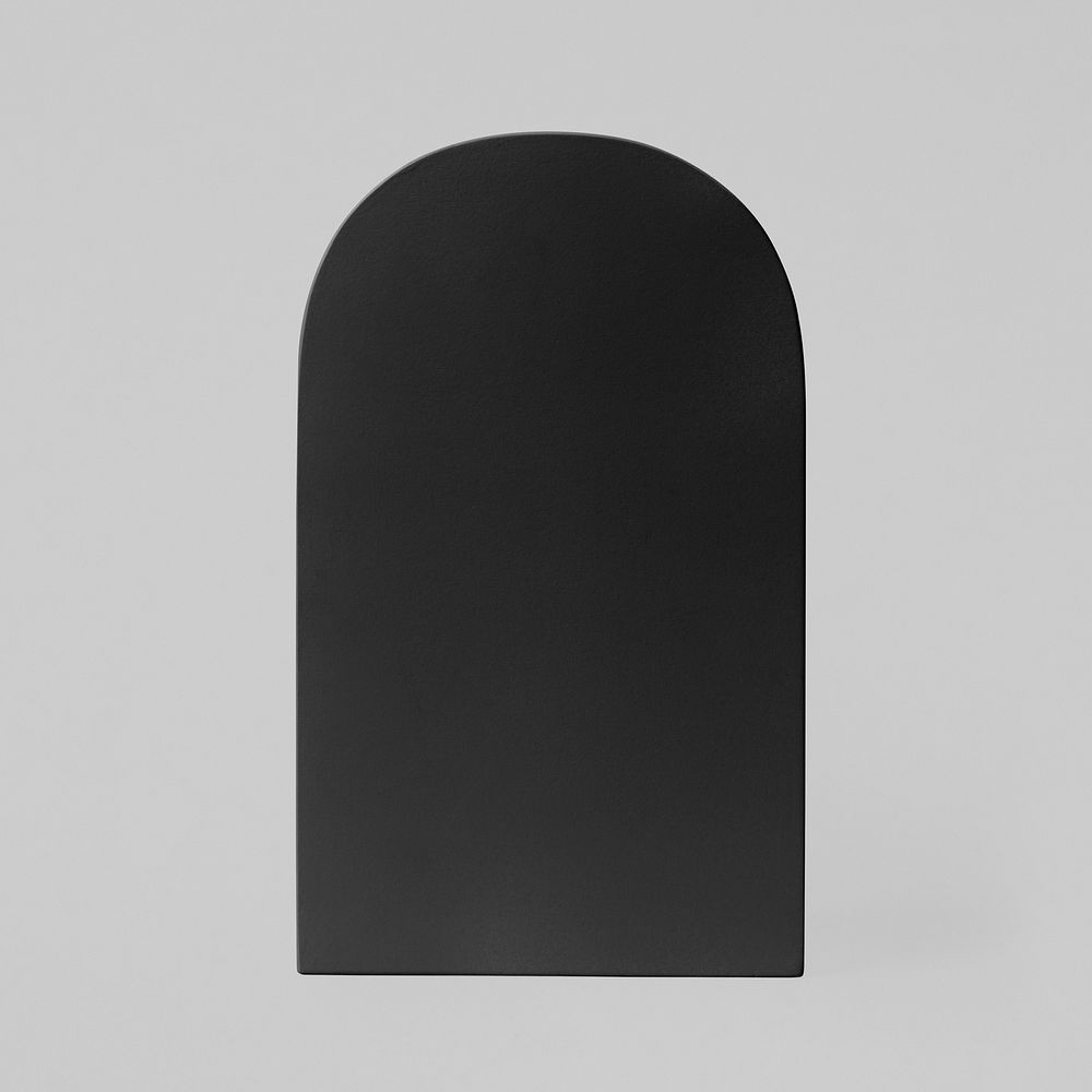 Black arch shape, dreamscape 3d, geometric design element