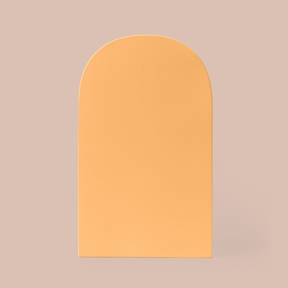 Orange arch shape, geometric design element