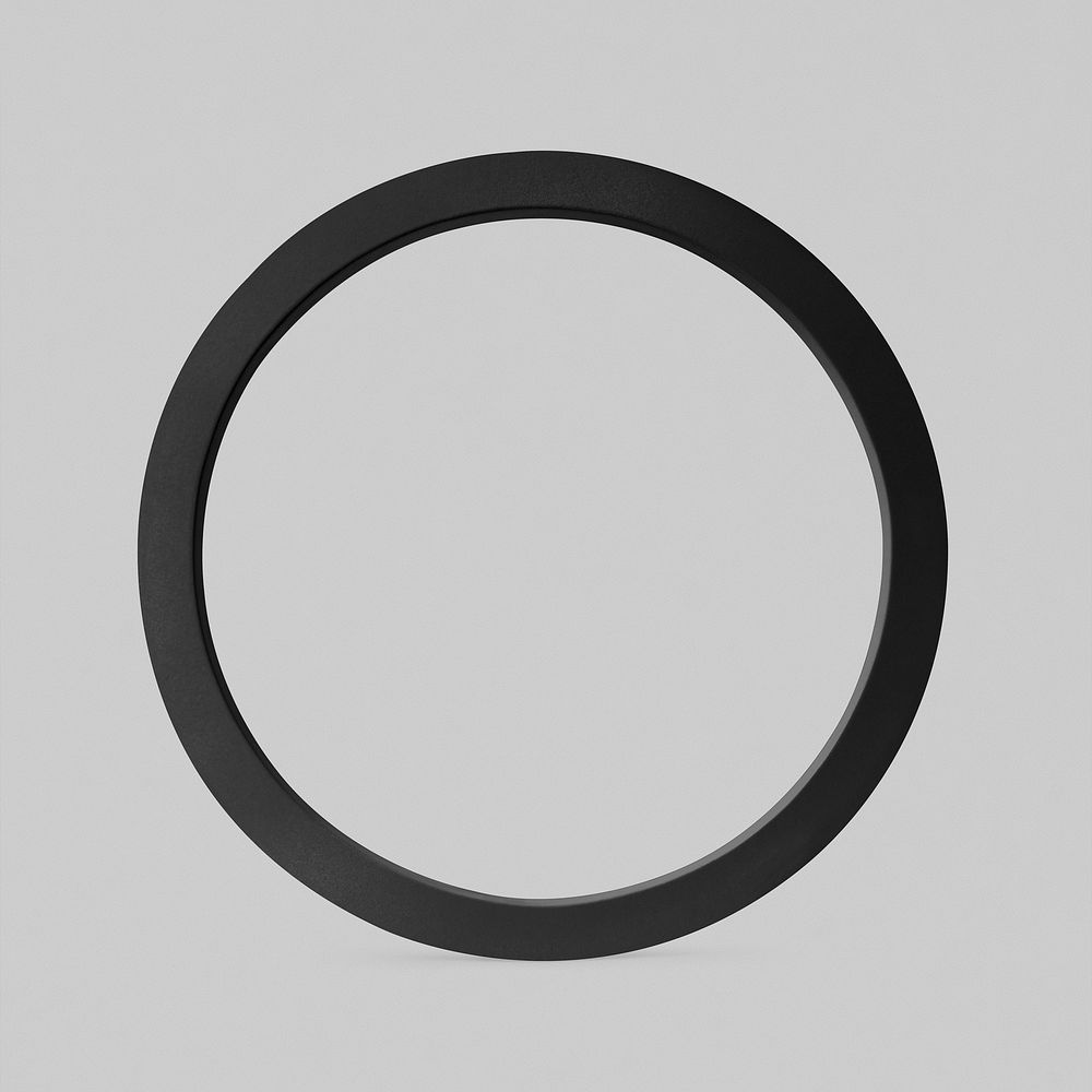 Black round frame, geometric design element