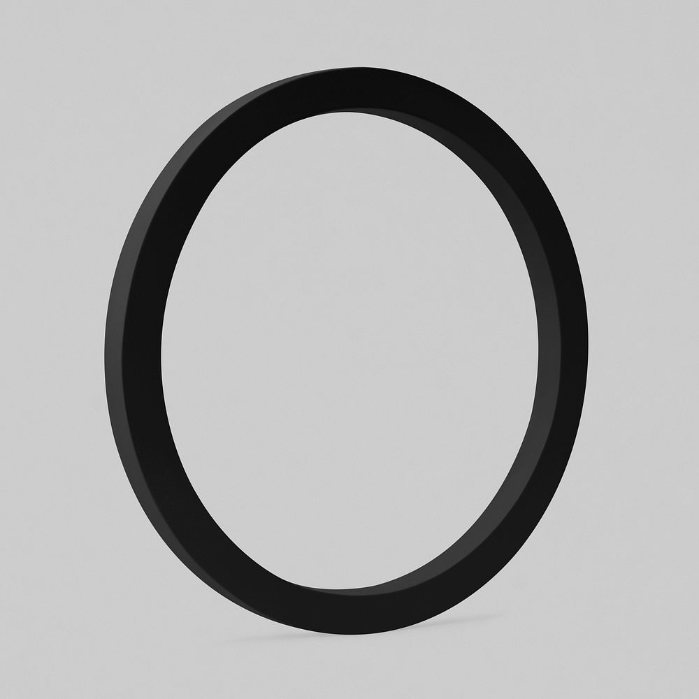 Black oval frame, geometric design element