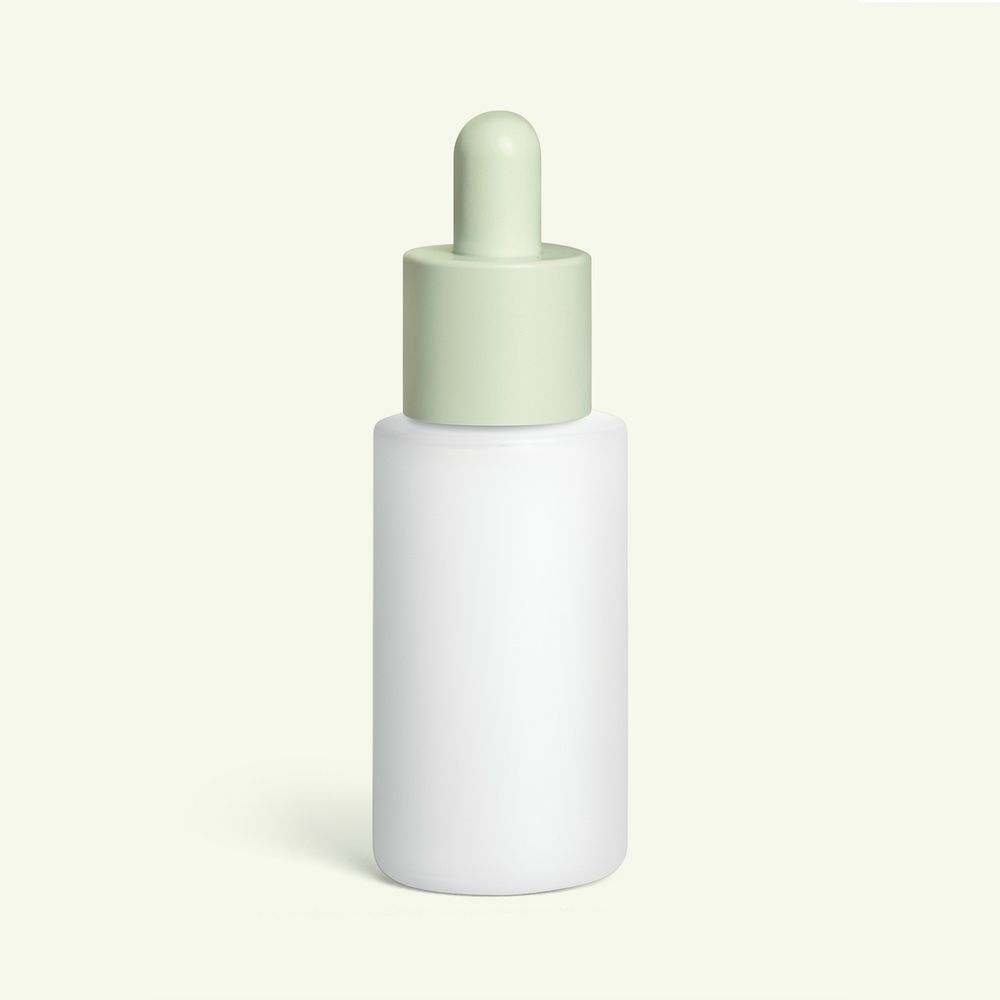 Cosmetic dropper bottle product packaging for beauty and skincare