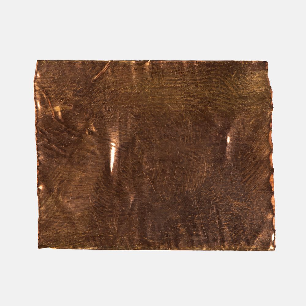 Wrinkled bronze washi tape, digital sticker design vector
