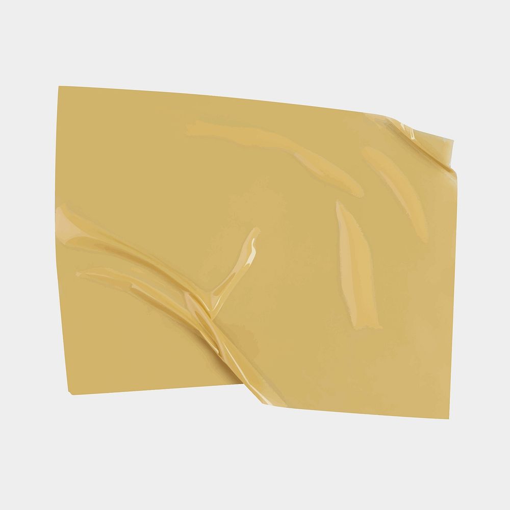 Brown wrinkled packaging tape, design element vector