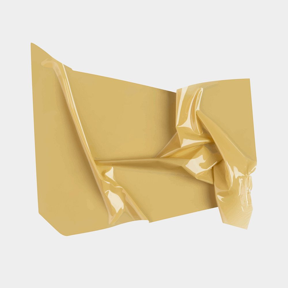 Brown wrinkled packaging tape, design element vector