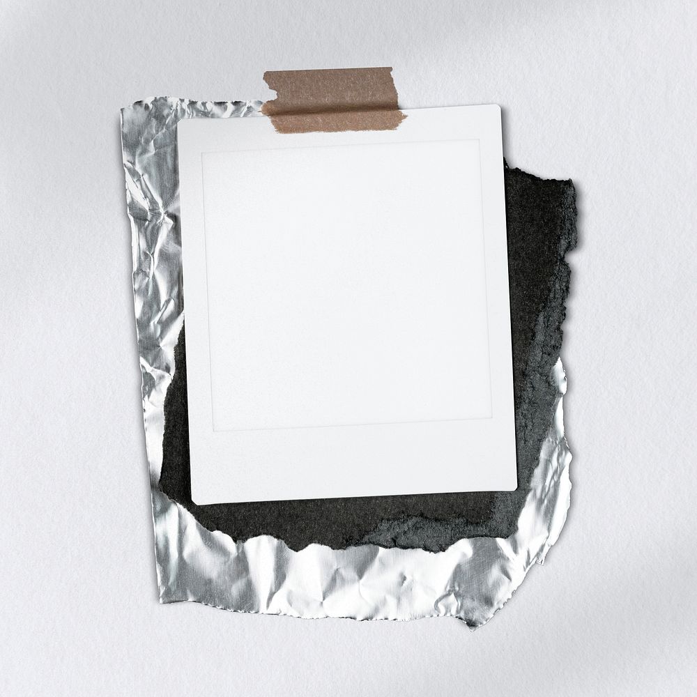 Instant photo frame, aluminum foil design