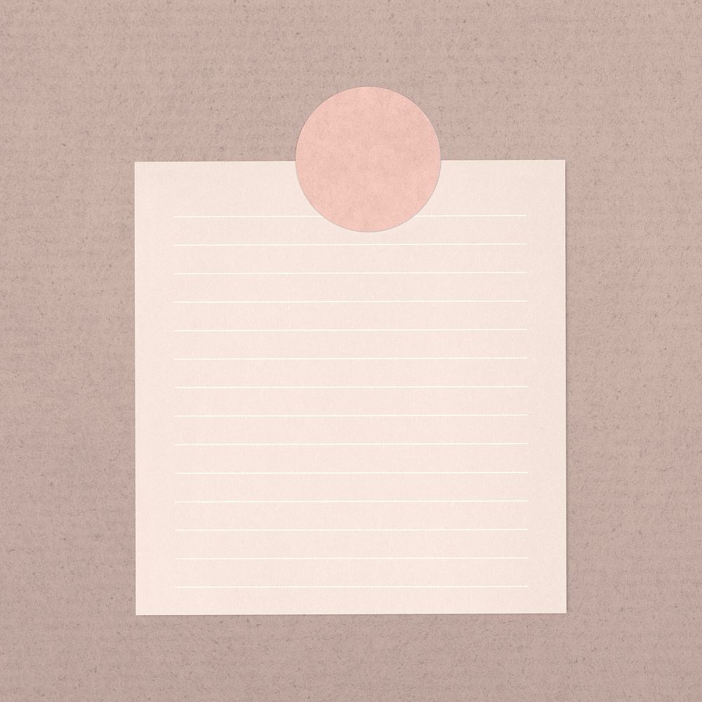 Sticky paper, pink stationery design 