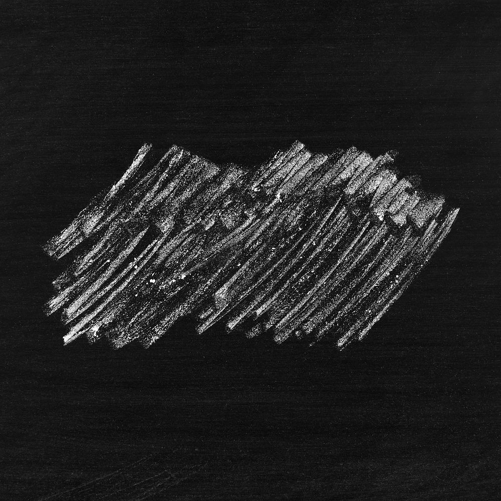 Chalk stroke texture, black background