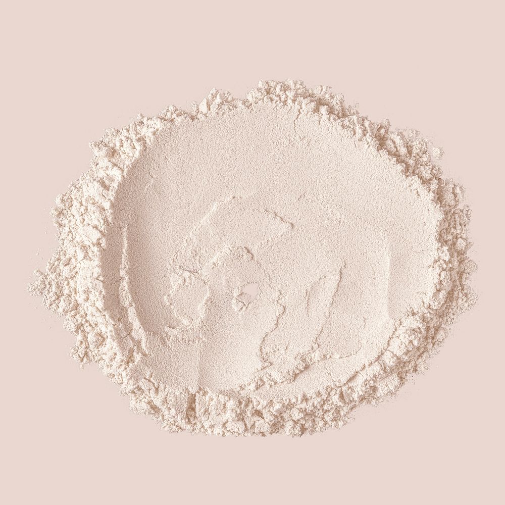 Face powder texture, round shape design