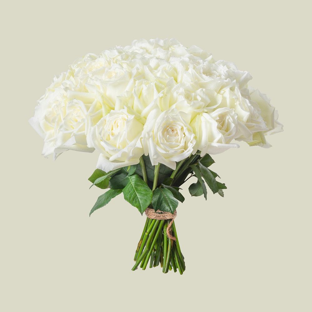 Bridal white rose bouquet flower