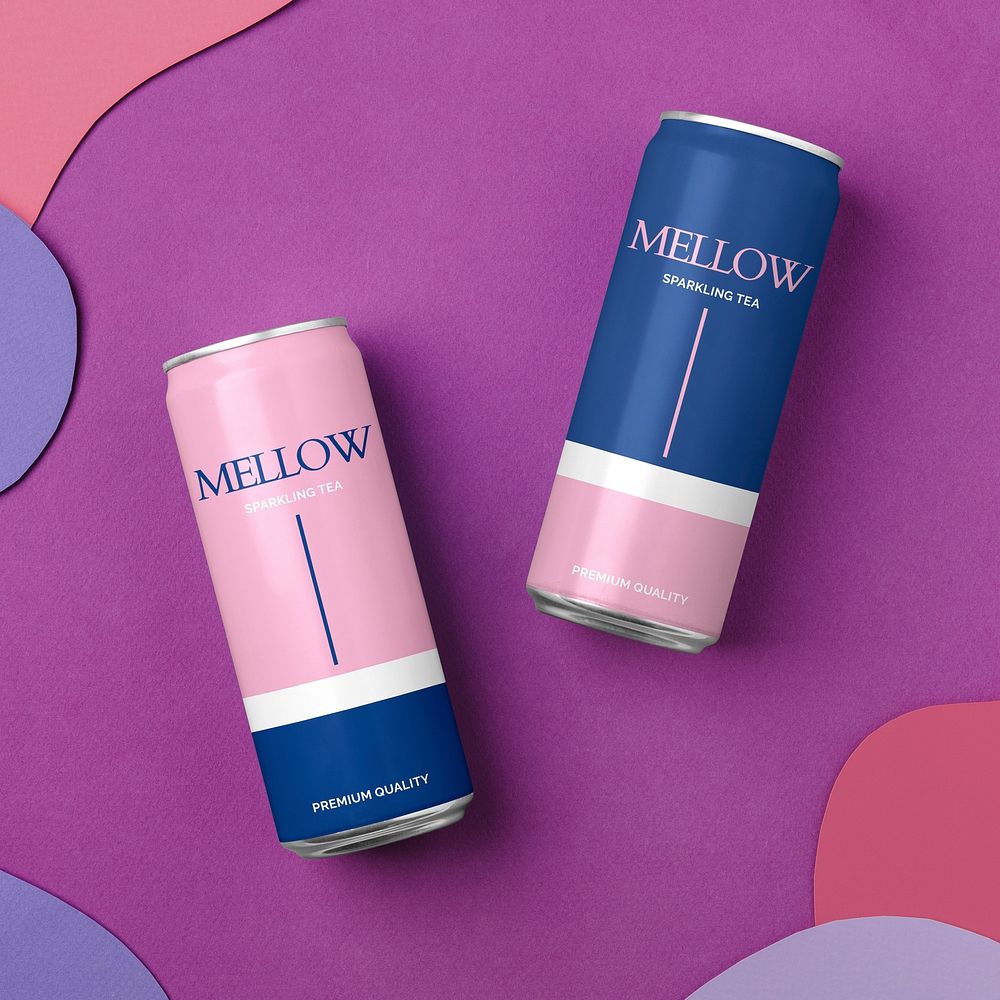 Aesthetic soda can, beverage packaging with design space