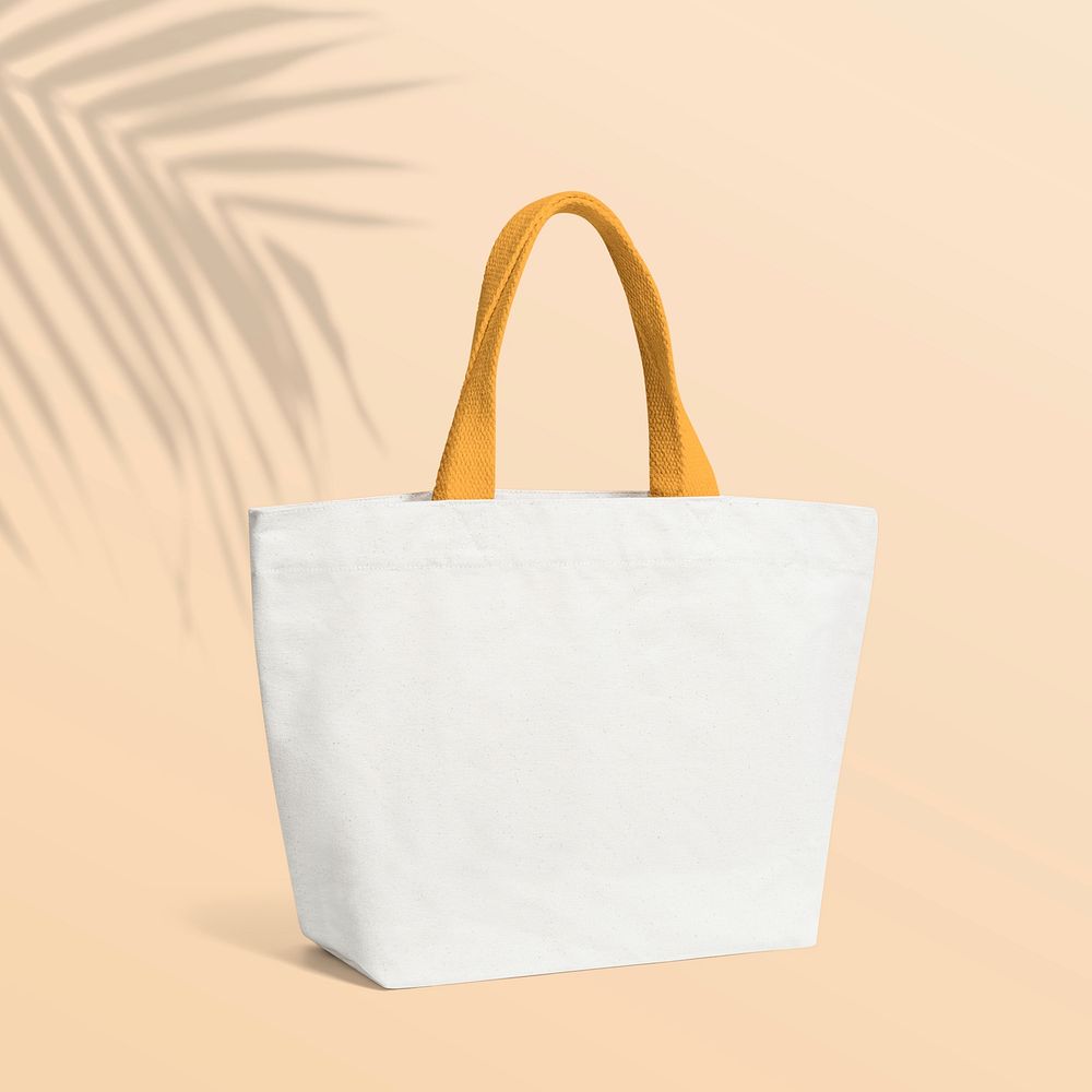 White canvas tote bag with design space