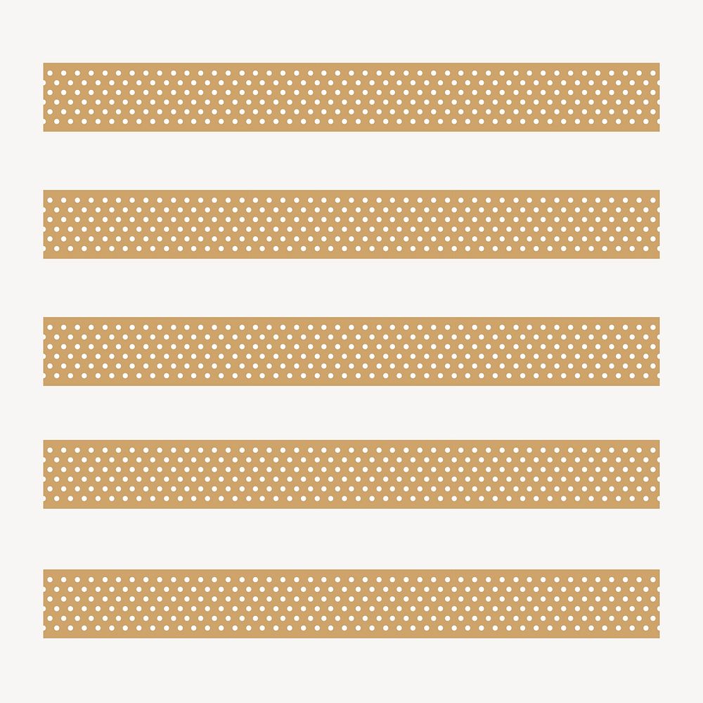 Polka dot pattern brush, seamless brown design vector, compatible with AI